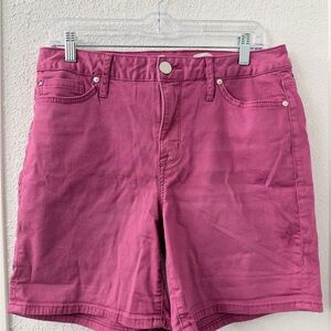 Seven7 Magenta Pink Bermuda Denim Shorts - Size 10